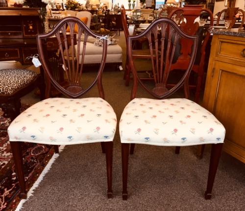 PR SHERATON STYLE SHIELD BACK CHAIRS 21"W X 17"D X 38"H $195