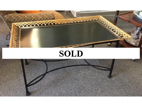 GREEN TOLE COFFEE TABLE 24"D X 41"W X 21"H $495