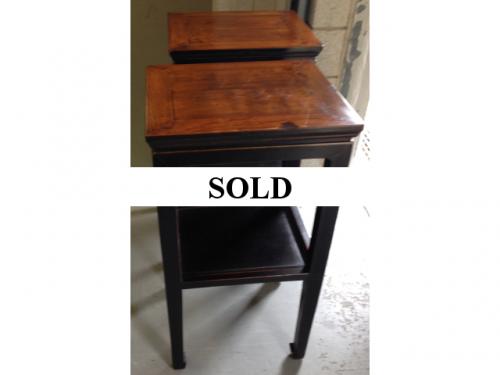 PAIR OF ASIAN PLANT STANDS 17"W X 15"D X 33.5"H $450