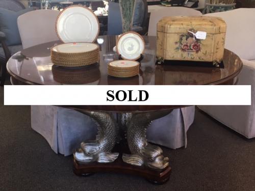 54" MAITLAND SMITH ROUND TABLE W/ FISH BASE $1495