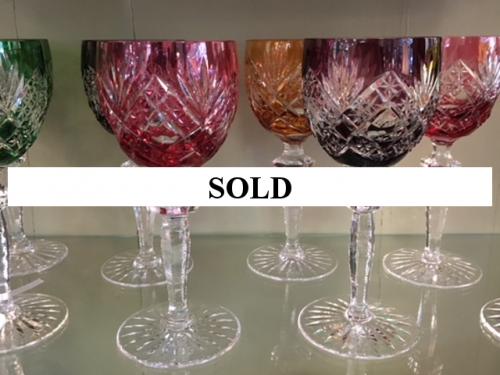 SET OF 8 BOHEMIAN WINE GLASSES $295