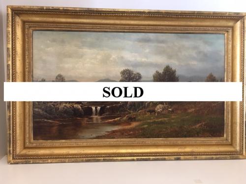 OIL PAINTING BY ARTIST C.W. KNAPP LANDSCAPE $1395