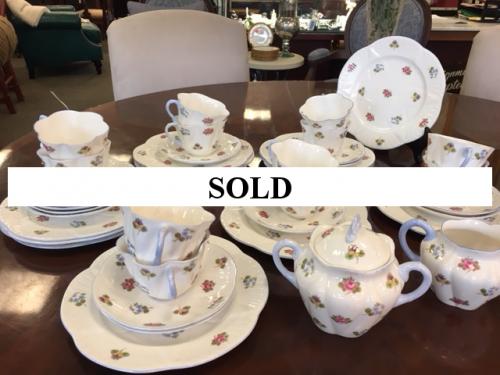 DESSERT SET BY SHELLEY  SERVICE FOR 12  $195