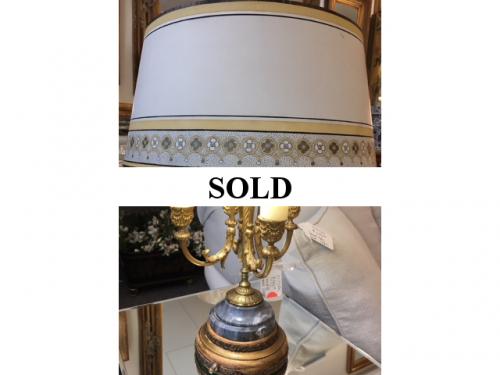 BRONZE BOUILLOTTE LAMP  14"D X 21"H  $250