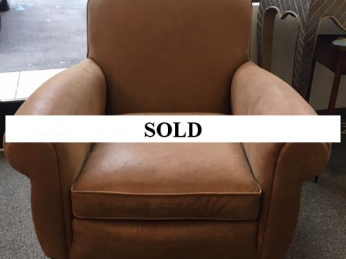 RALPH LAUREN LEATHER CLUB CHAIR 37"W X 36"D X 37"H $1295