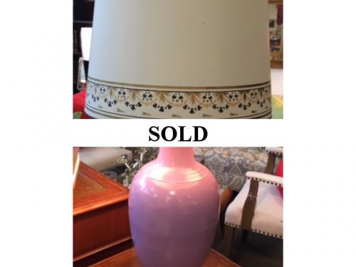 LAVENDER LAMP 16"D X 31"H $250