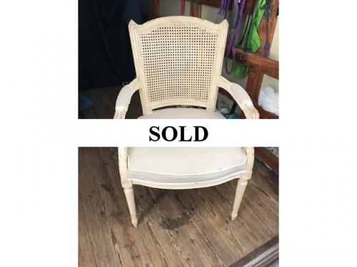FRENCH STYLE/CANE BACK CHAIR 23"W X 20"D X 39"H $295