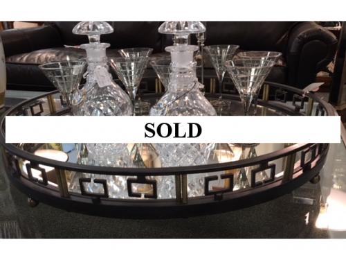 MIRRORED OVERSIZED BRONZE TRAY 31" DIAMETER $395 Great for Large Ottoman