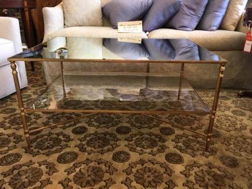 2-TIER MIRRORED TOP COFFEE TABLE 39"W X 27.5"D X 19.5"H $575