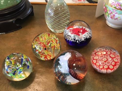 COLLECTION OF DECORATIVE PAPERWEIGHTS $24 EACH