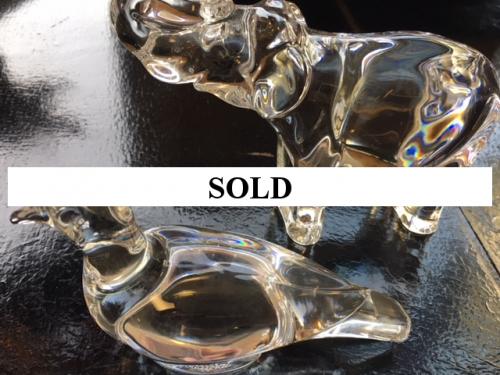 COLLECTIBLE BACCARAT DUCK-$36 & ELEPHANT-$60 FIGURINES