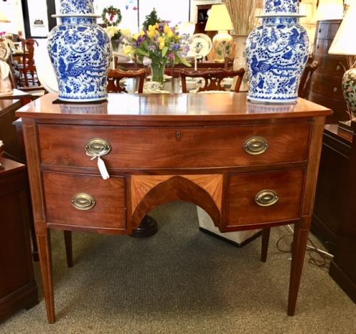 ENGLISH MAHOGANY SIDEBOARD W/ INLAY 45"W X 23"D X 37"H $2495