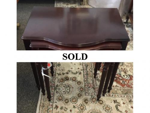 NESTING TABLES 22"W X 14.5"D X 20"H $195