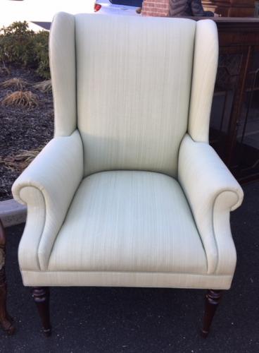 LIGHT GREEN JOHN STUART  WING CHAIR 33"W X 26"D X 43"H $395