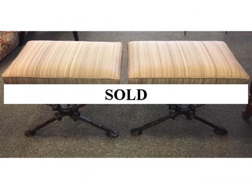 PR BRONZE CROSSBOW BENCHES 24"W X 18"D X 16.5"H $495 PAIR