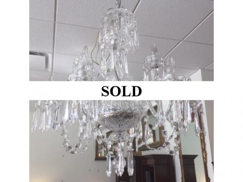SIGNED WATERFORD 9-LIGHT CHANDELIER 27"DIAMETER X 31"H $1995 