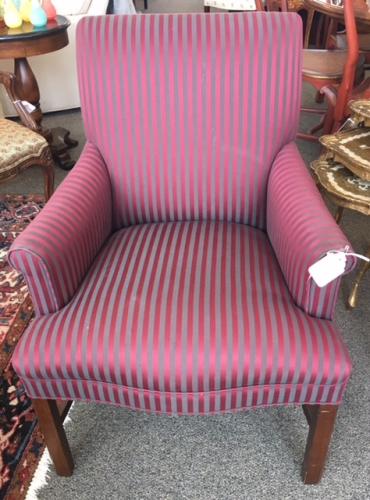 RED/NAVY STRIPED CHAIR 27"W X 22.5"D X 37"H $295