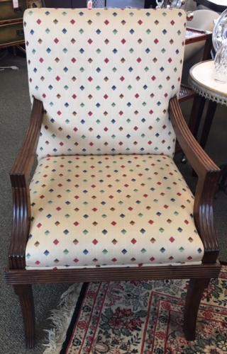 REGENCY STYLE ARM CHAIR 25.5"W X 22"D X 37"H $295