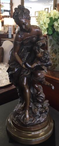 BRONZE SCULPTURE SIGNED M. MOREAU $450