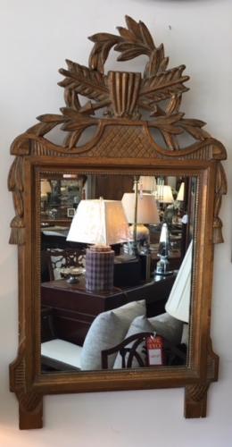 FRENCH ANTIQUE MIRROR 22"W X 39"H $150