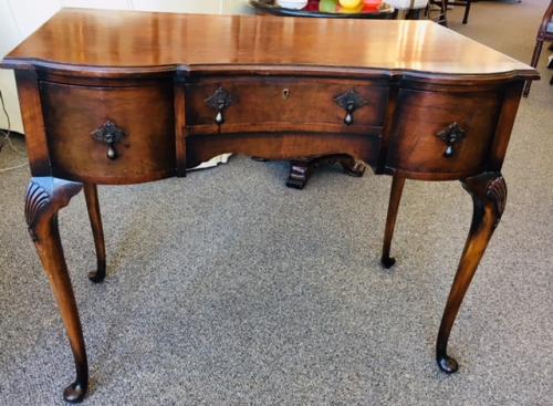 ENGLISH ANTIQUE MAHOGANY WRITING TABLE 36"W X 20"D X 30"H $1795