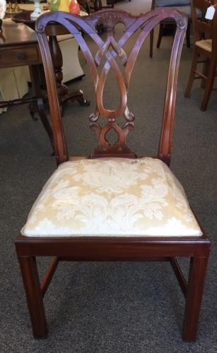 ENGLISH MAHOGANY SET OF 8 CHIPPENDALE CHAIRS 6+2 20"W X 18"D X 36"H REG. $7995 NOW $2995