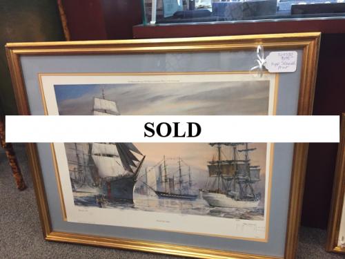 1980 BOSTON HARBOR OPERATION SAIL PRINT SIGNED & NUMBERED BY KIPP SOLDWEDEL