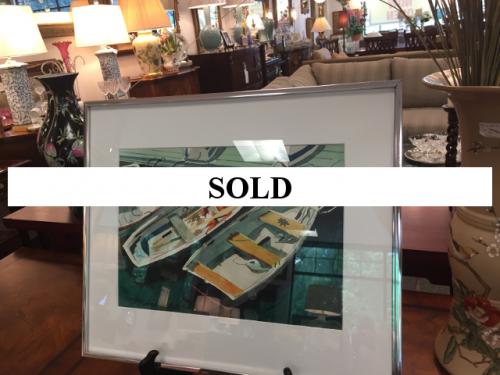 ROW BOAT WATERCOLOR BY JIM MINNICKS