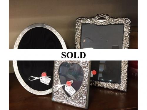 COLLECTION OF ENGLISH STERLING SILVER FRAMES $30 - $60