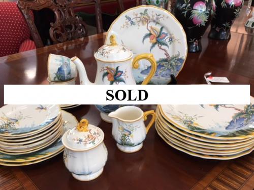 COLLECTION OF GIEN "CARAIBES" CHINA $395