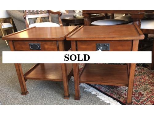 ENGLISH MAHOGANY SIDE TABLES $695 PAIR