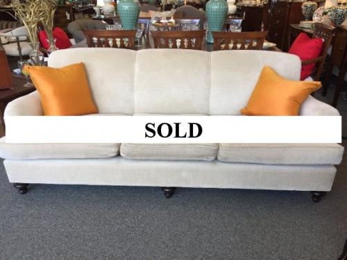 BEIGE THREE-CUSHION SOFA $695
