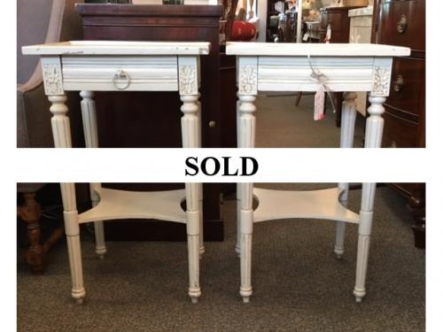 PAIR OF SWEDISH STYLE SIDE TABLES  $195