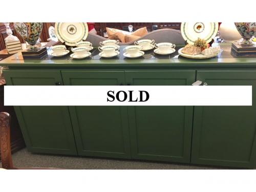 CUSTOM DESIGNED 4-DOOR CABINET WITH GRANITE TOP $695