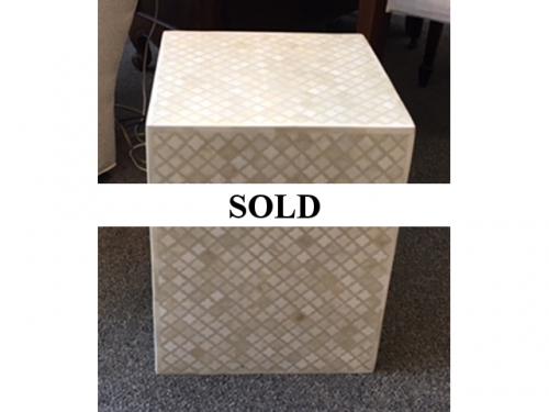 MOTHER OF PEARL SIDE TABLE $180